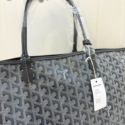 Goyard Saint Louis PM Tote in Gris Grey Goyardine Canvas