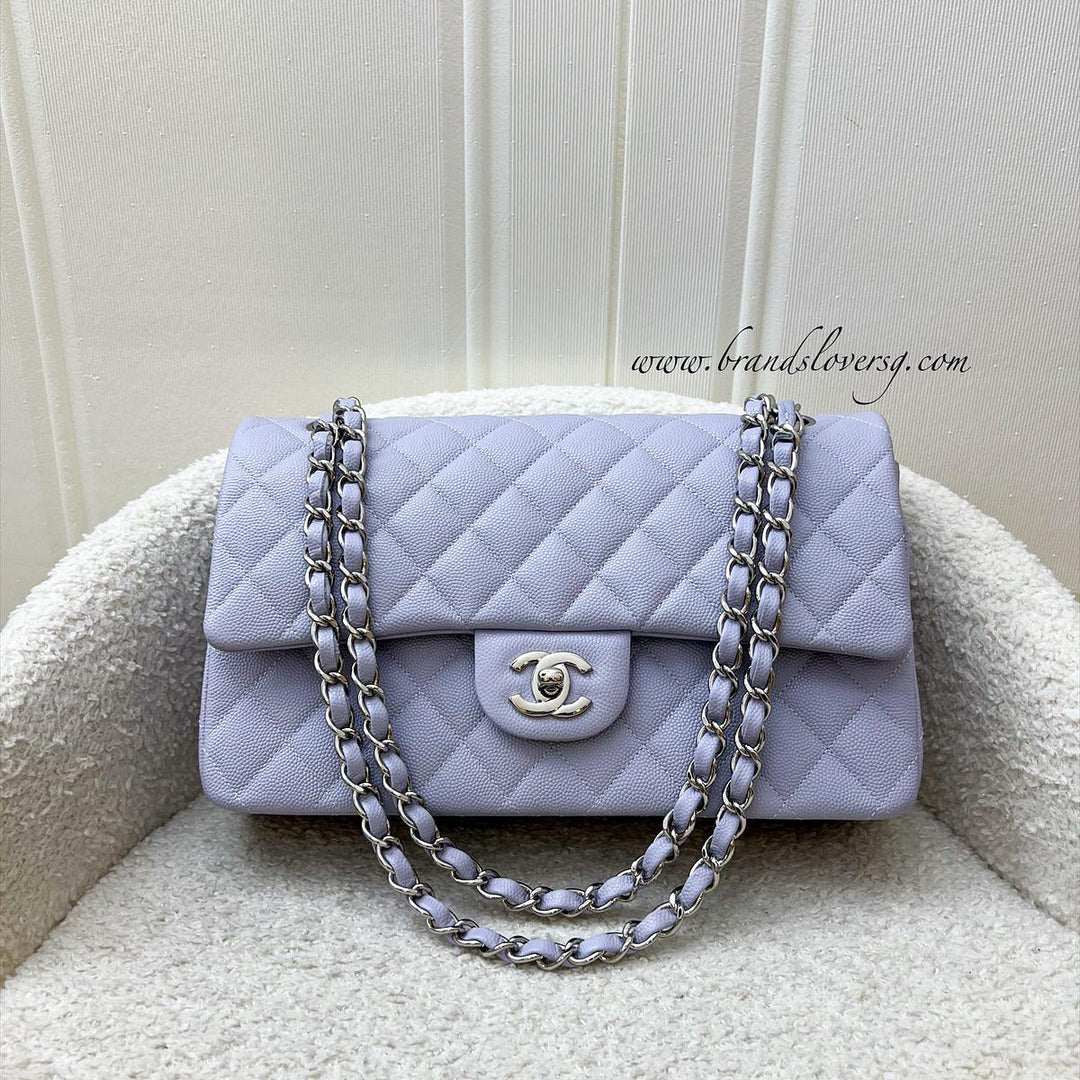 Chanel Medium Classic Flap CF in 21K Lilac Caviar and SHW (Model