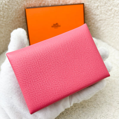 Hermes Calvi Duo in Rose Azalee Epsom Leather PHW