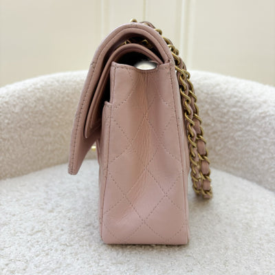 Chanel Vintage Medium Classic Flap CF in Sakura Pink Lambskin and AGHW