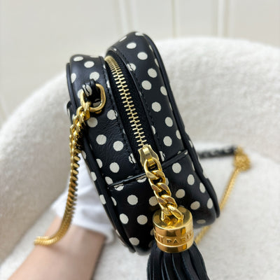 Saint Laurent YSL Lou Camera Bag in Mono Polka Dots Calf Leather and GHW