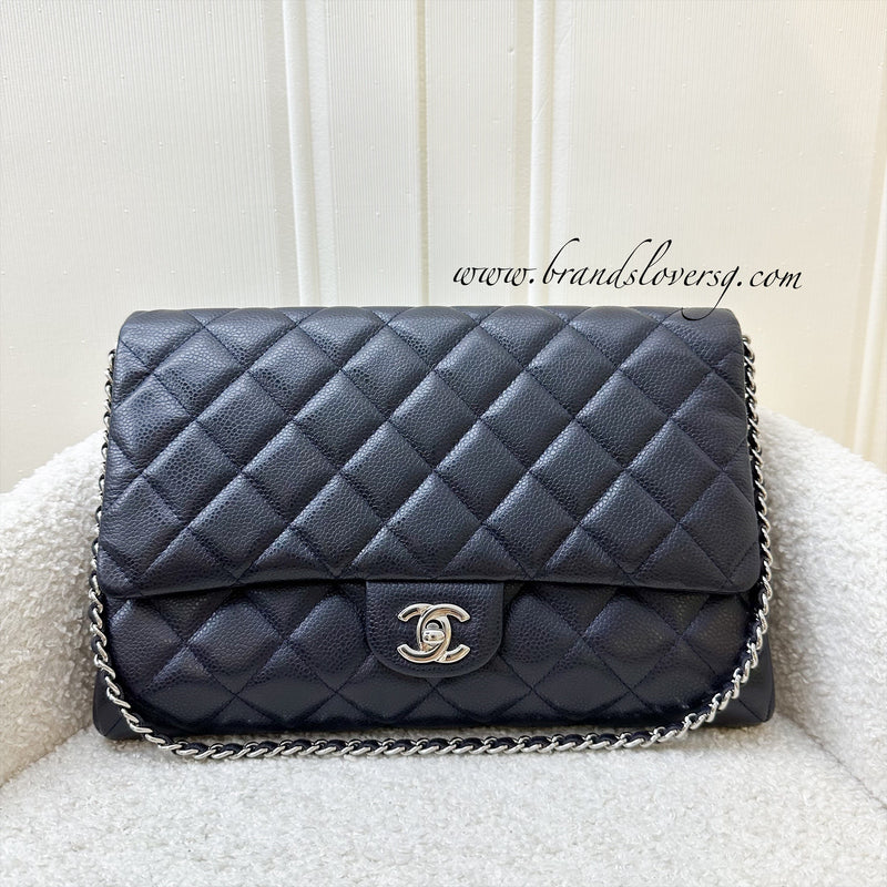 Chanel Timeless Clutch with Chain in Midnight Blue Caviar and SHW