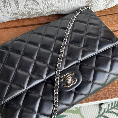 Chanel Timeless Clutch with Chain in Black Lambskin and SHW