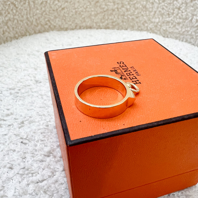 Hermes Bague Collier De Chien CDC H PM Ring in 18K Rose Gold Sz 54