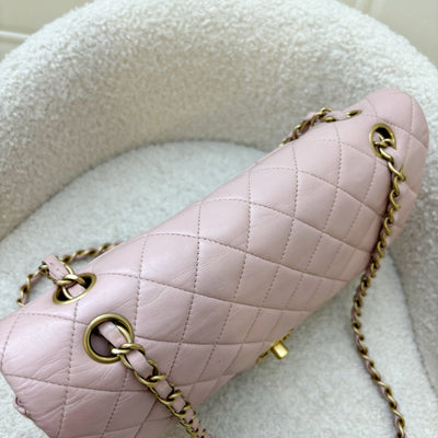 Chanel Vintage Medium Classic Flap CF in Sakura Pink Lambskin and AGHW