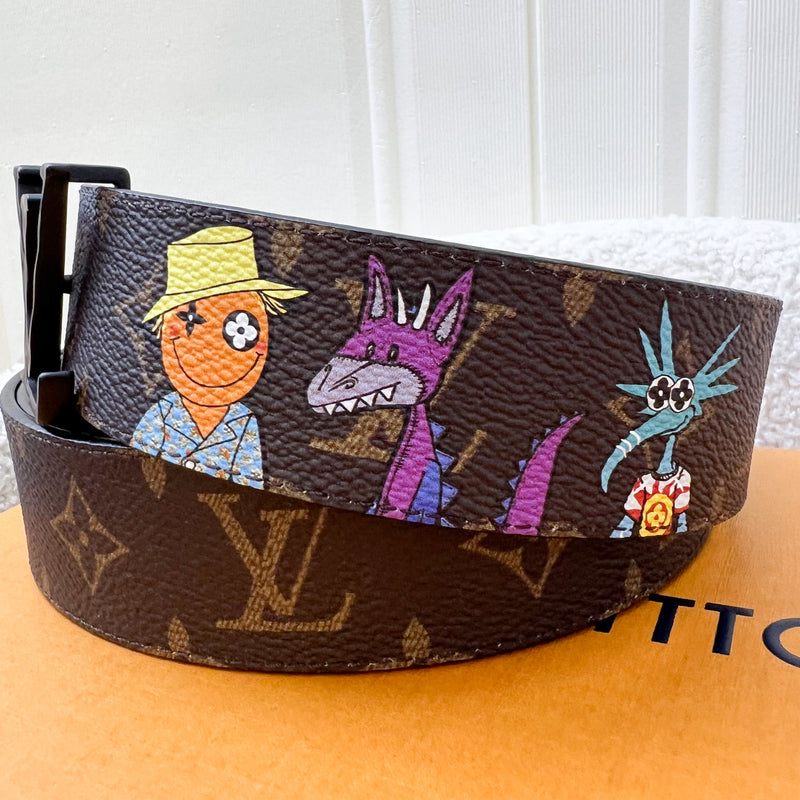 LV 40mm "Friends" Reversible Belt in Monogram Canvas and GHW (Model: MP291S)