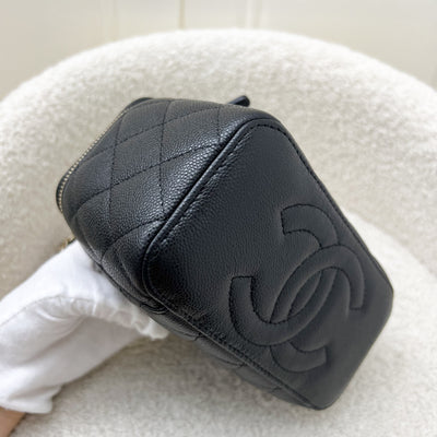 Chanel Classic Small Vanity in Black Caviar and LGHW