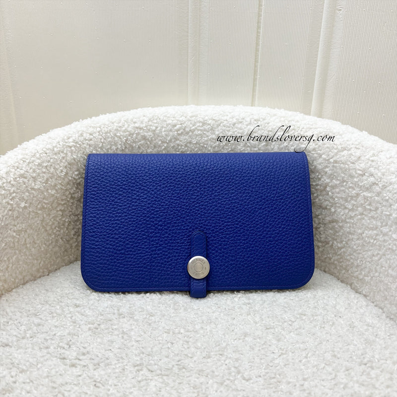 Hermes Dogon Duo Wallet in Blue Electric Togo and PHW