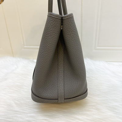 Hermes Garden Party 30 in Gris Meyer Negonda Leather and PHW