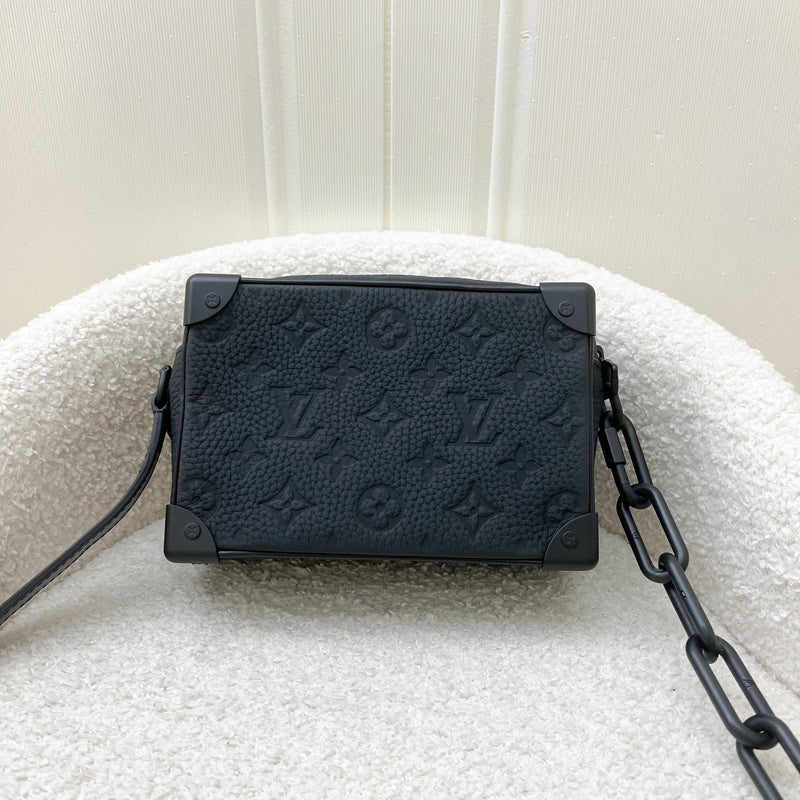 LV Mini Soft Trunk in Black Monogram Embossed Taurillon Calfskin and Black HW