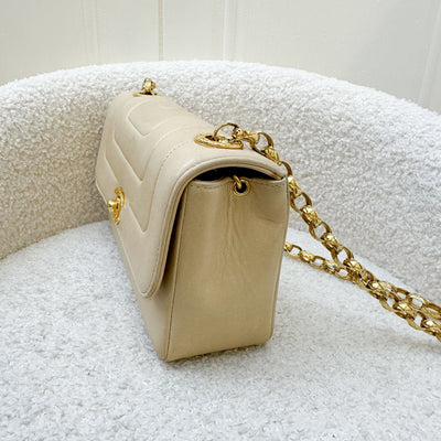 Chanel Vintage Mini Bijoux Chain Flap in Beige Lambskin and 24K GHW