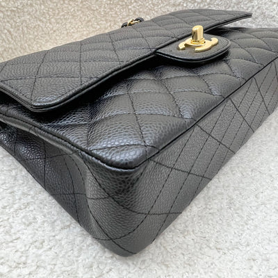 Chanel Medium Classic Flap CF in Black Caviar and 24K GHW