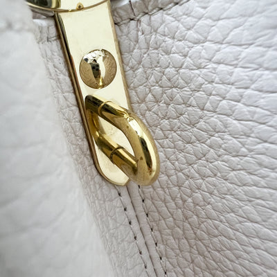 LV Capucines BB in Quartz (Cream) Calfskin, Pink and Cream Enamel and GHW