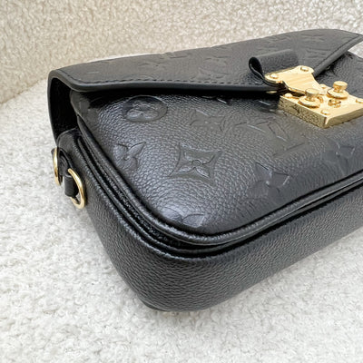 LV Pochette Metis East West in Black Giant Monogram Empreinte Leather and GHW