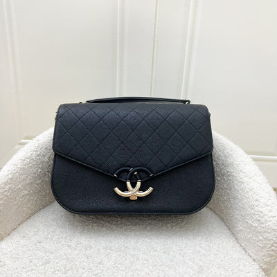 Chanel Thread Around Flap in Black Caviar and LGHW