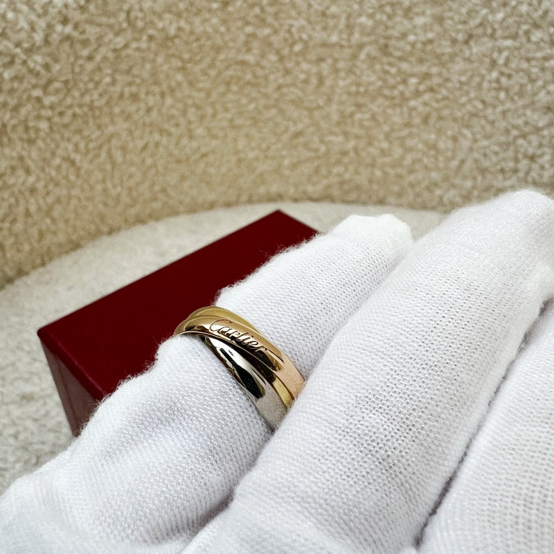 Cartier Trinity Ring in 18K Yellow Gold, White Gold and Rose Gold Sz 51