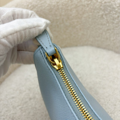 Prada Re-Edition Mini Bag in Baby Blue Saffiano Leather and GHW