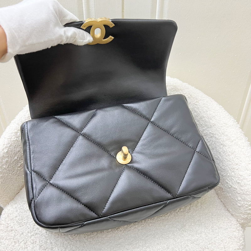 Chanel 19 Small Flap in Black Lambskin and 3-tone HW