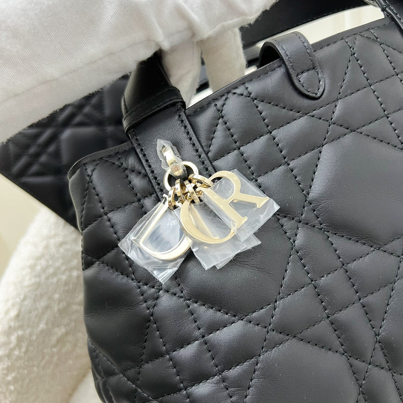 Dior Small Toujours Bag in Black Macrocannage Calfskin and LGHW