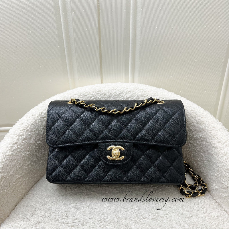 Chanel Small Classic Flap CF in Black Caviar and GHW