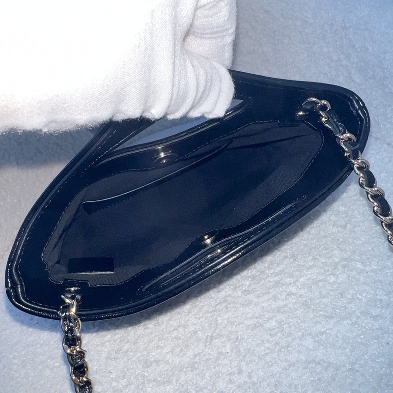 Chanel Nano 31 Clutch with Chain in 24P Black Lambskin and LGHW