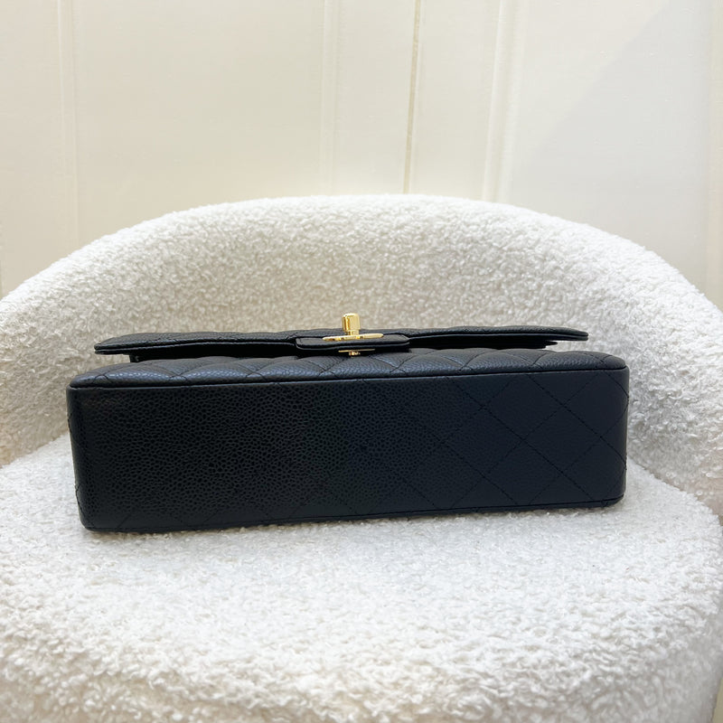 Chanel Medium Classic Flap CF in Black Caviar and 24K GHW