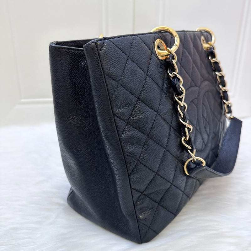 Chanel Grand Shopping Tote GST in Black Caviar and GHW