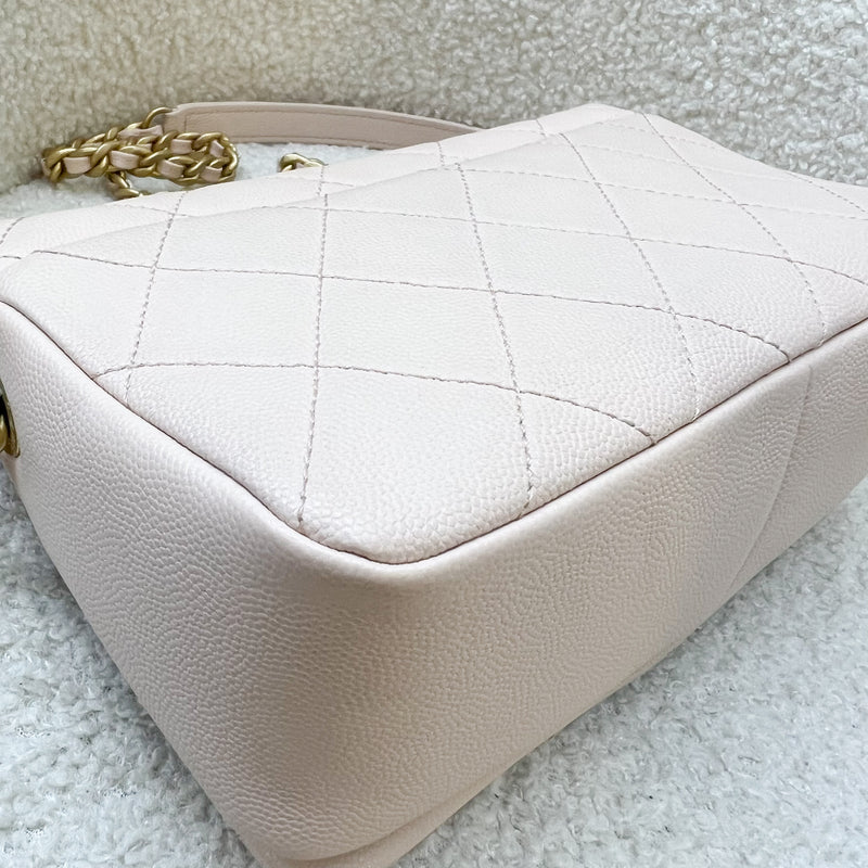 Chanel 20A Small Fashion Therapy Flap Bag in Light Pink Caviar and AGHW