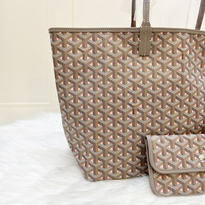 Goyard Saint Louis Claire Voie PM Tote in Limited Edition Grey / Pink Canvas and Pink Interior