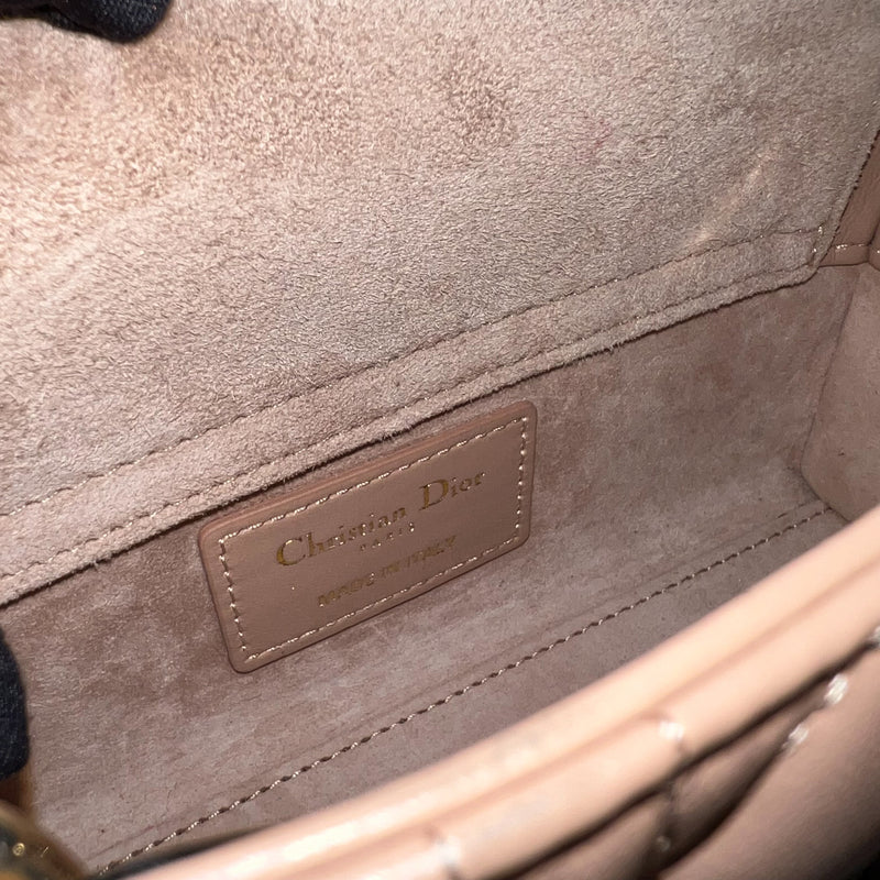 Dior Micro Lady D-Joy Bag in Rose des Vents Cannage Lambskin and LGHW (Model: S0910ONGE, Colour: M49P)