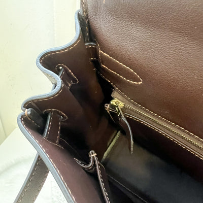 Hermes Vintage Kelly Ado GM Backpack in Havane (Brown) Gulliver Leather GHW