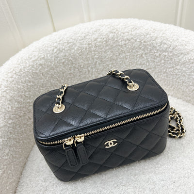 Chanel Classic Small Vanity in Black Caviar and LGHW