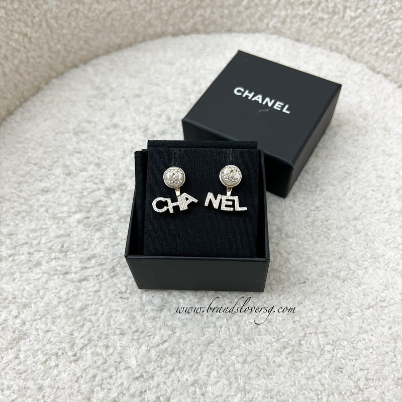 Chanel Pearl CC Earrings with Detachable Dangling CHANEL Letters