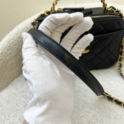 Chanel 22S "Pick Me Up" Vanity Case in Black Caviar AGHW
