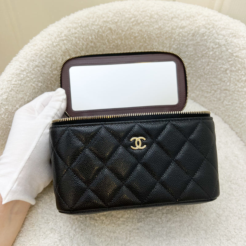 Chanel Classic Small Vanity in Black Caviar and LGHW