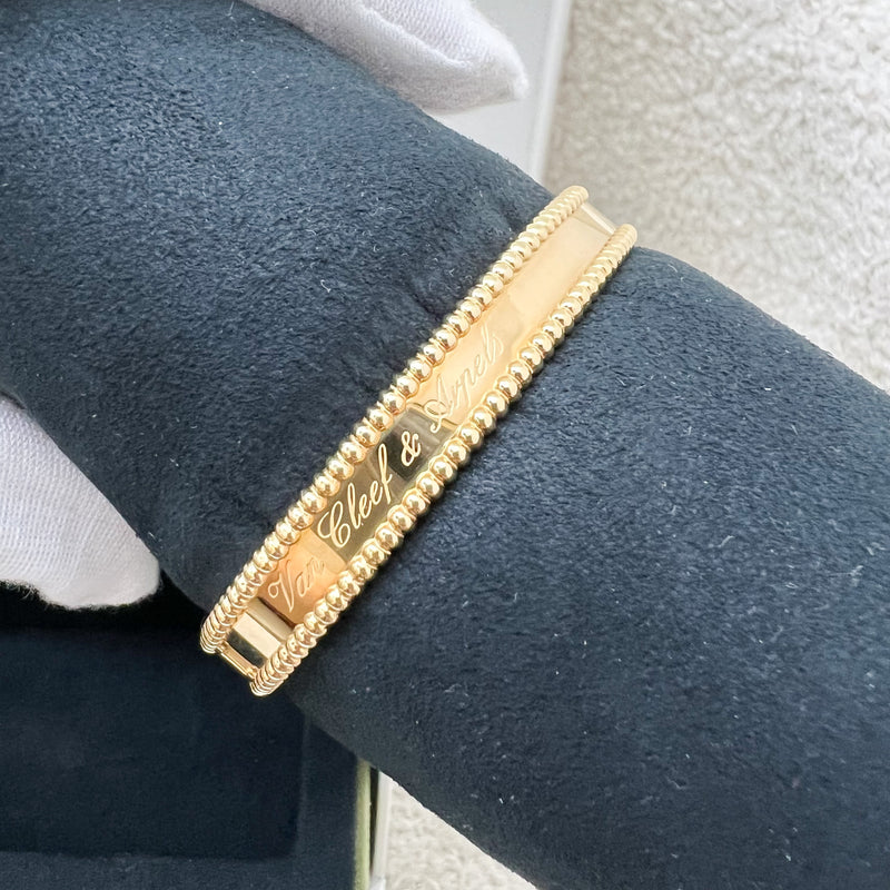 Van Cleef & Arpels VCA Perlee Signature Bracelet Small Model in 18K Yellow Gold, Size 16