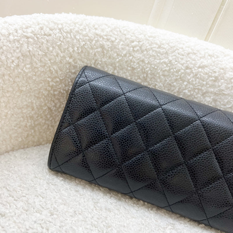 Chanel Classic Long Wallet in Black Caviar and GHW