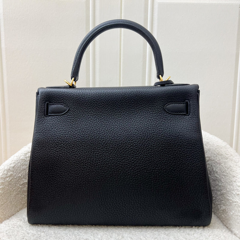 [Full Set, Local Receipt] Hermes Kelly 28 in Noir Black Togo Leather and GHW