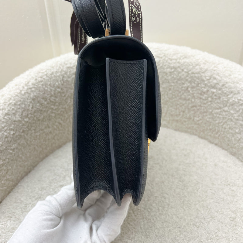 Hermes Constance 18 Mini (Mirror Version) in Noir Black Epsom Leather and RGHW