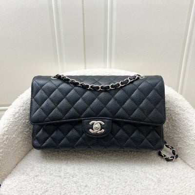 Chanel Medium Classic Flap CF in Black Caviar and SHW