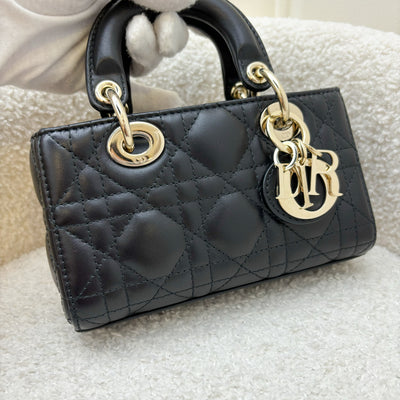 Dior Micro Lady D-Joy Bag in Black Cannage Lambskin and LGHW