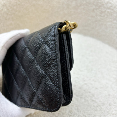 Chanel Mini Clutch on Chain in Black Caviar and AGHW