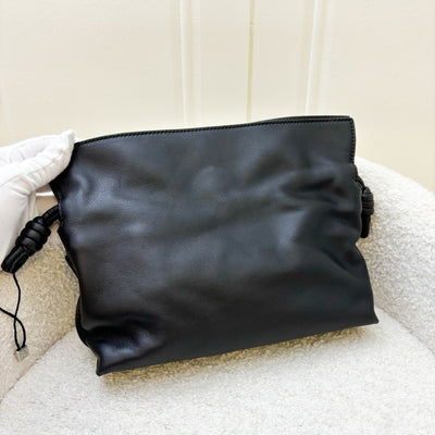 Loewe Flamenco Mini Clutch with Chain in Black Calfskin and GHW