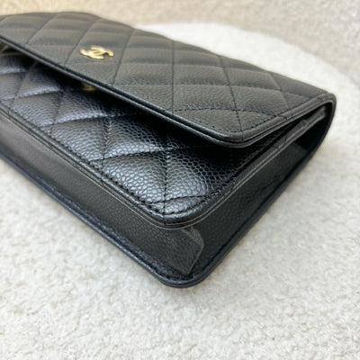 Chanel Classic Wallet on Chain WOC in Black Caviar and GHW