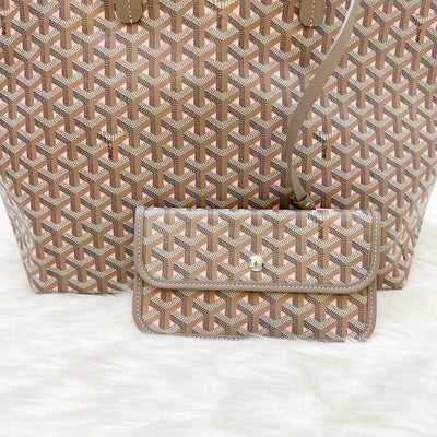 Goyard Saint Louis Claire Voie PM Tote in Limited Edition Grey / Pink Canvas and Pink Interior