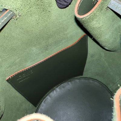 Loewe Balloon Bag in Dark Olive Green Calfskin and GHW