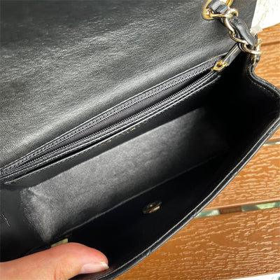 Chanel Classic Mini Rectangle Flap in Black Lambskin and LGHW