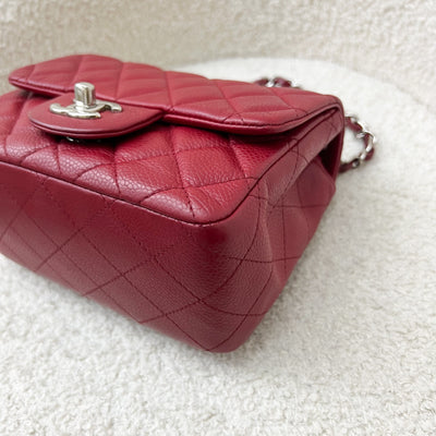 Chanel Classic Square Mini Flap in Red Caviar and SHW