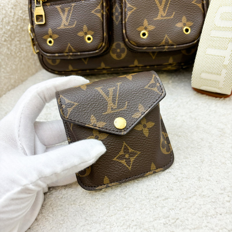 LV Utility Bag in Monogram Canvas and GHW with Beige Canvas Strap