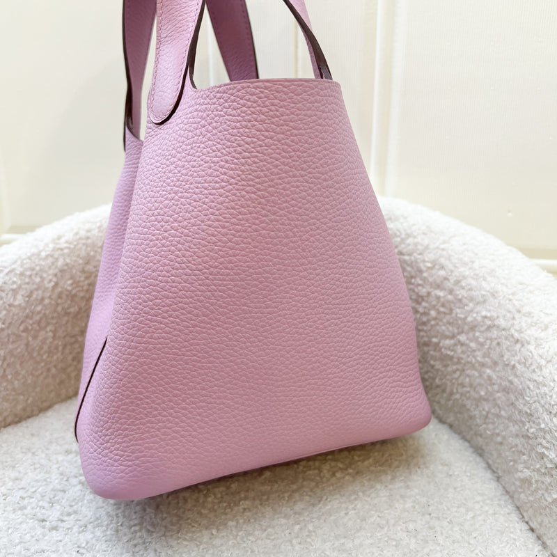 Hermes Picotin 18 in Mauve Sylvestre Clemence Leather and PHW